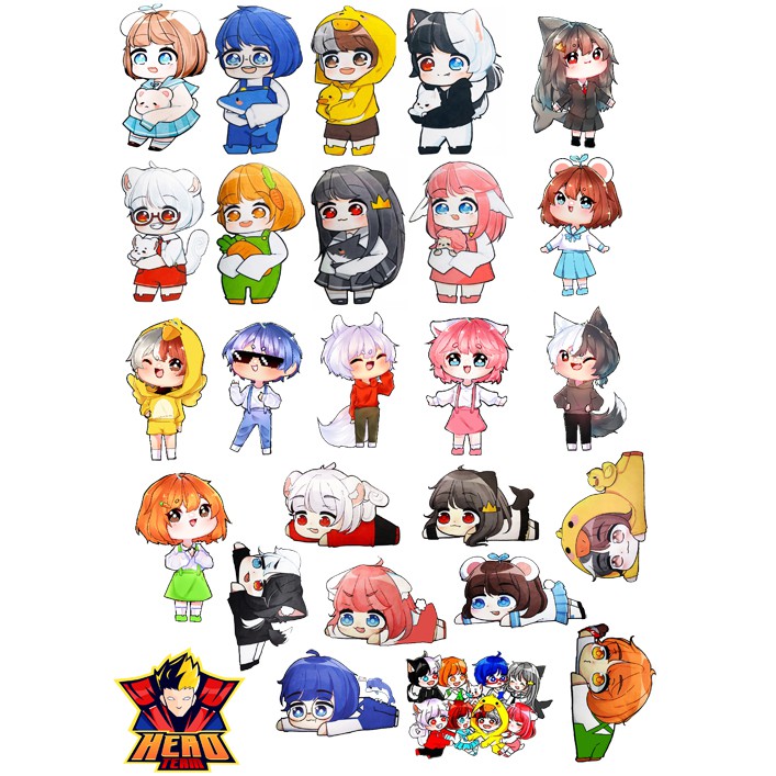 sticker Hero Team nhiều mẫu/ hình dán hero team