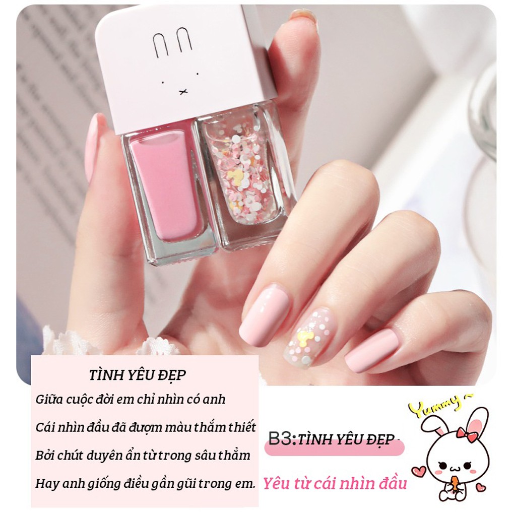 Combo 2 lọ sơn móng tay  FAIRY'S GIFT  siêu Kute, nhanh khô lâu bong tróc, mùi thơm nhẹ nhàng- KinaKino phụ kiện làm đẹp