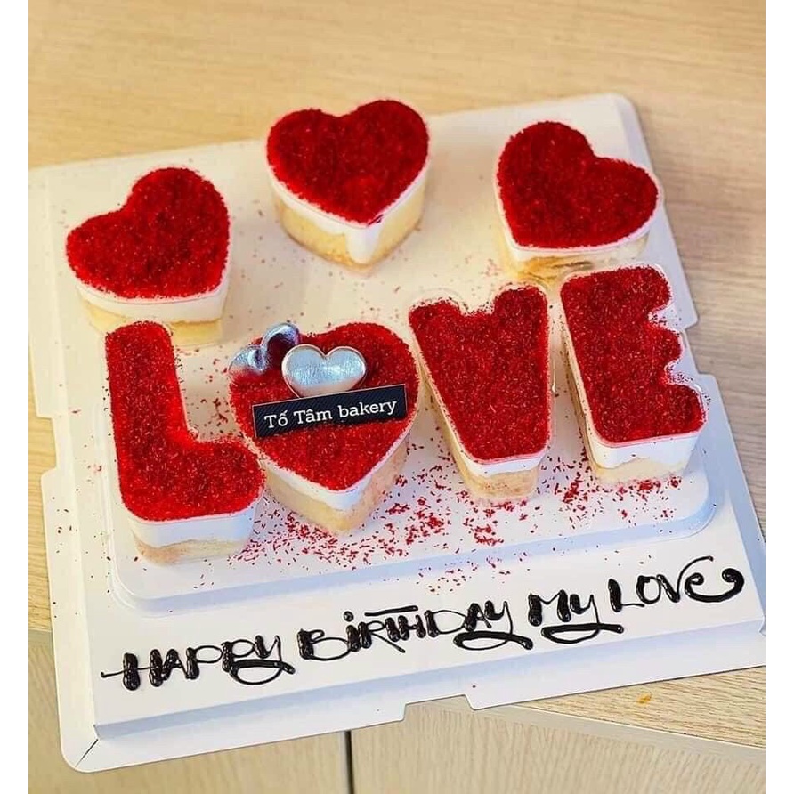 3 Set hộp mika chữ I love U, Love đựng bánh mousse, tiramisu, bông lan, rau câu
