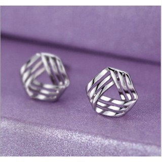 Bông tai nữ trang sức mạ bạc Ý S925 Lasea - Hoa tai Hàn Quốc bạc dễ thương L014