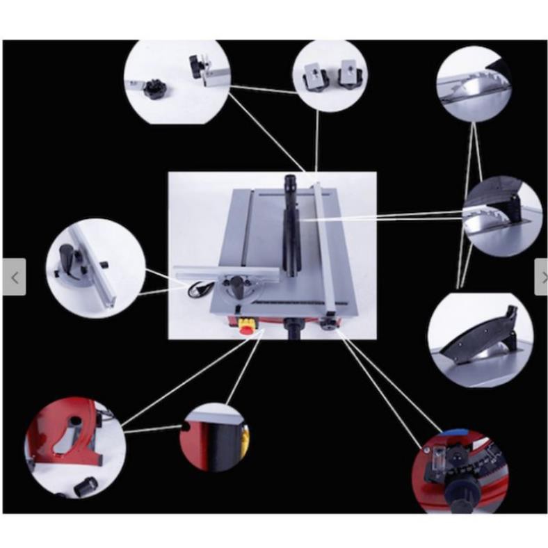 máy cưa bàn trượt JIFA điều chỉnh cao thấp và góc nghiêng lưỡi cắt