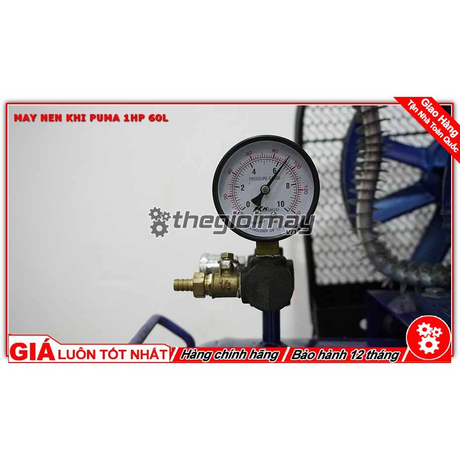 Máy nén khí dây đai PUMA 1HP-60L