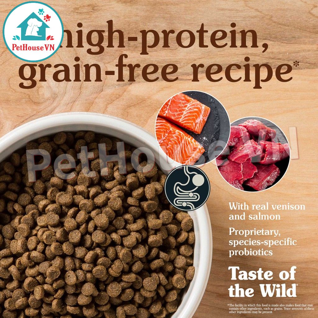 Túi 500G TASTE OF THE WILD ROCKY MOUNTAIN - Thức Ăn Hạt Cho Mèo Vị Nai Nướng & Cá Hồi Xông Khói Hàng Chính Hãng
