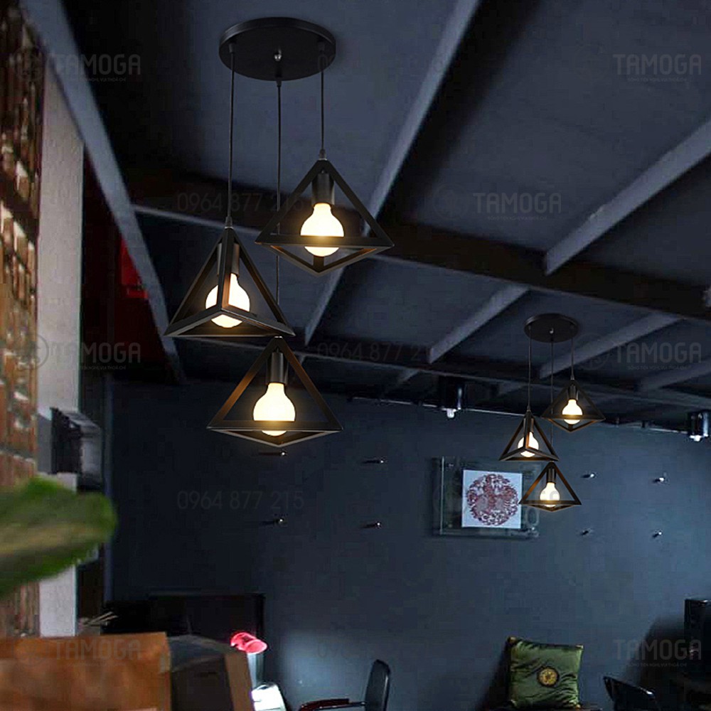 Đèn thả trần đơn trang trí hình tam giác DT 0072/1
