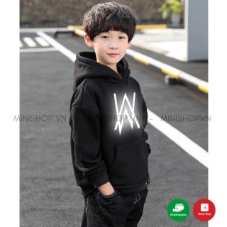 Áo hoodie phản quang Alan Walker trẻ em form rộng chất nỉ bồng cao cấp