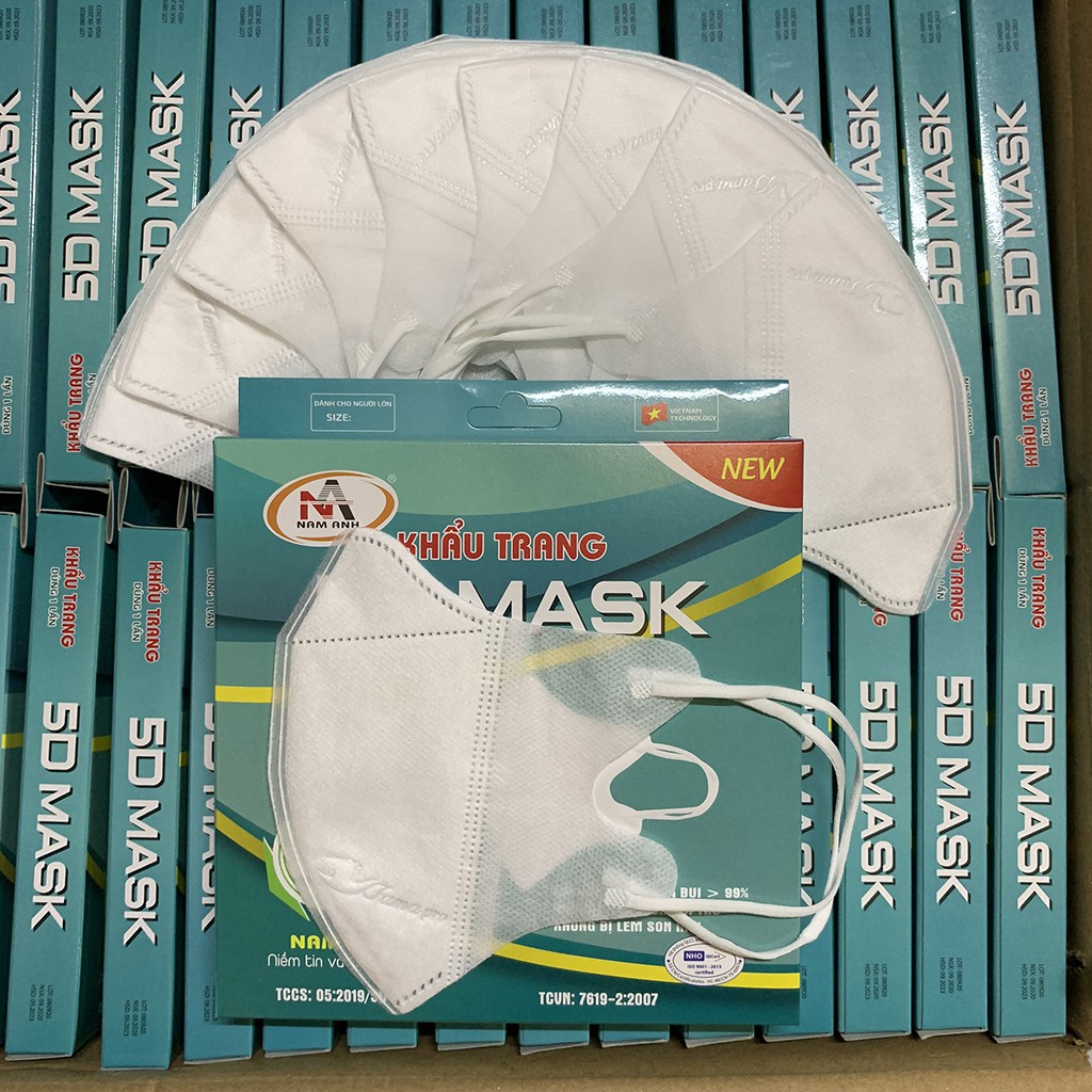 Khẩu Trang 3D Mask FAMAPRO NAM ANH Hộp 10 Cái