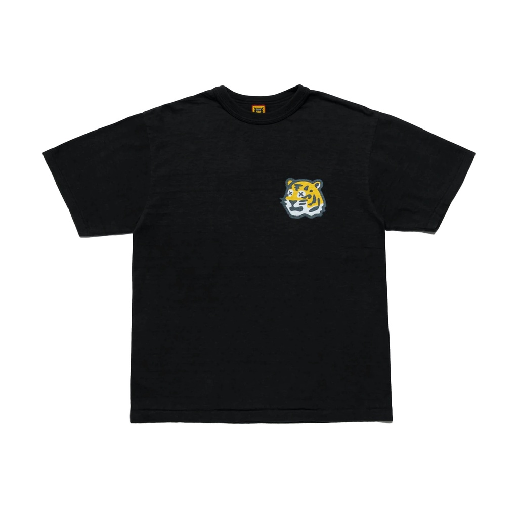 HUMAN MADE x KAWS joint cute cartoon tiger print casual loose couple short-sleeved T-shirt