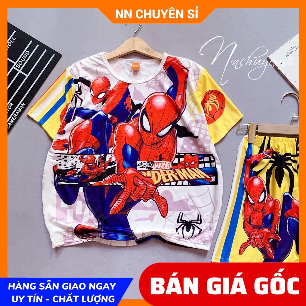 Đồ bộ siêu nhân cho bé trai size từ 7kg đến 47kg chất thun mềm mịn mát Đồ bộ hoạt hình dễ thương DBRBD SIZE 4 - M