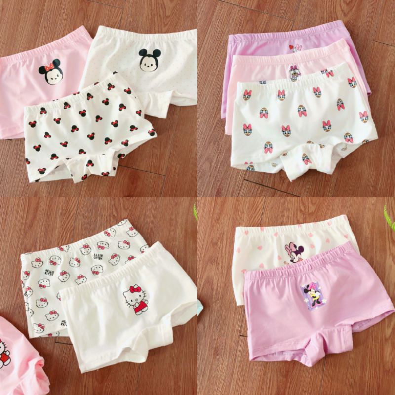 Set 3 chiếc quần lót đùi chất cotton _ Hãng Teengo lô ảnh thật kèm Sticker