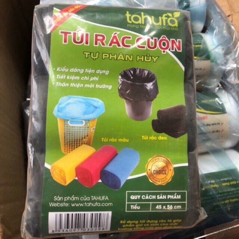 Combo 3 cuộn túi Rác Tự Phân Hủy - Bao Rác Đen Kích Thước Lớn