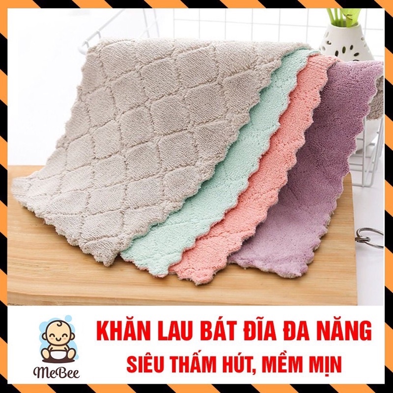 Set 10 khăn lau bếp lông cừu siêu sạch loại đẹp