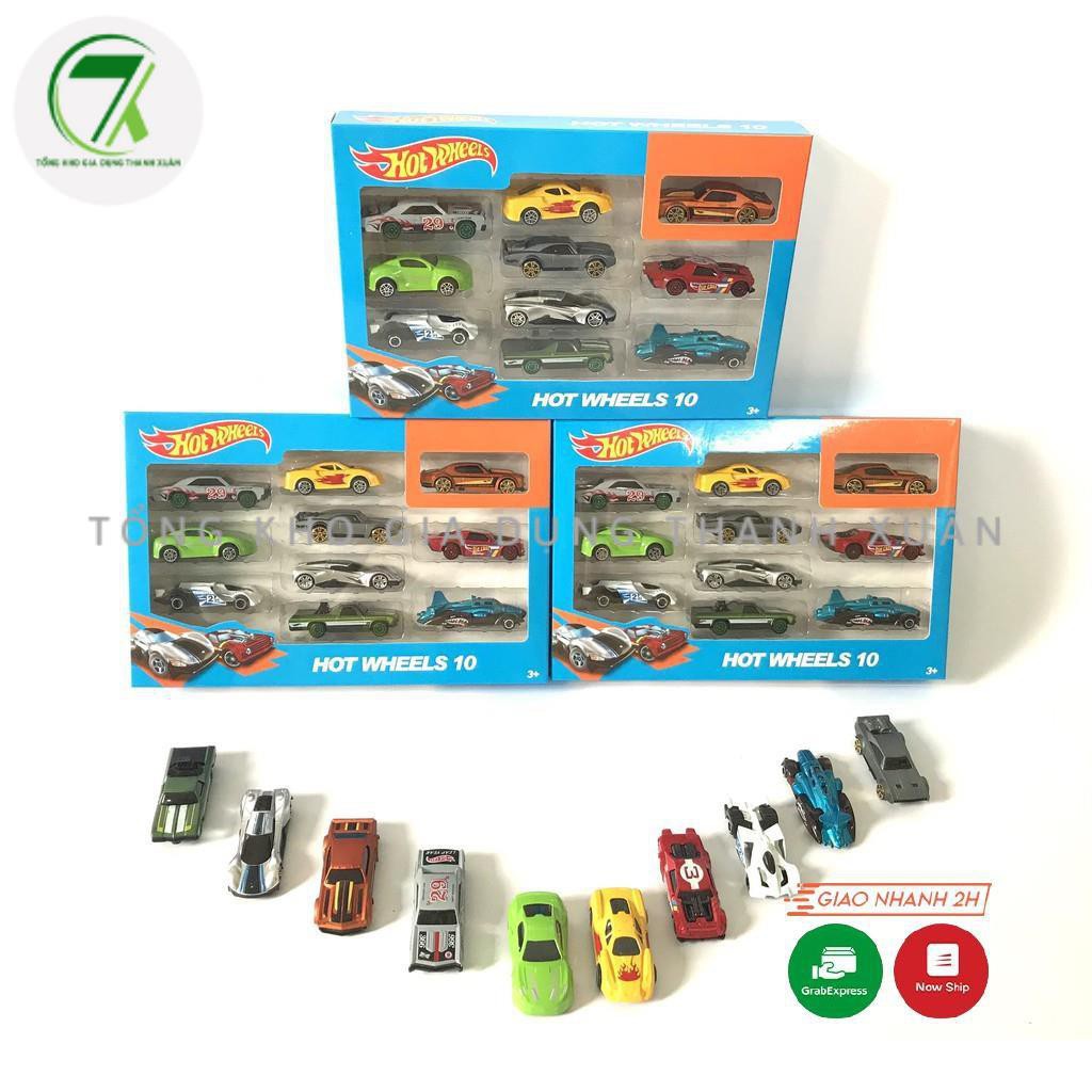 Đồ chơi mô hình siêu xe ô tô bằng sắt Hot wheel siêu bền hộp 10 xe cực đẹp cho các bé thỏa sức vui chơi