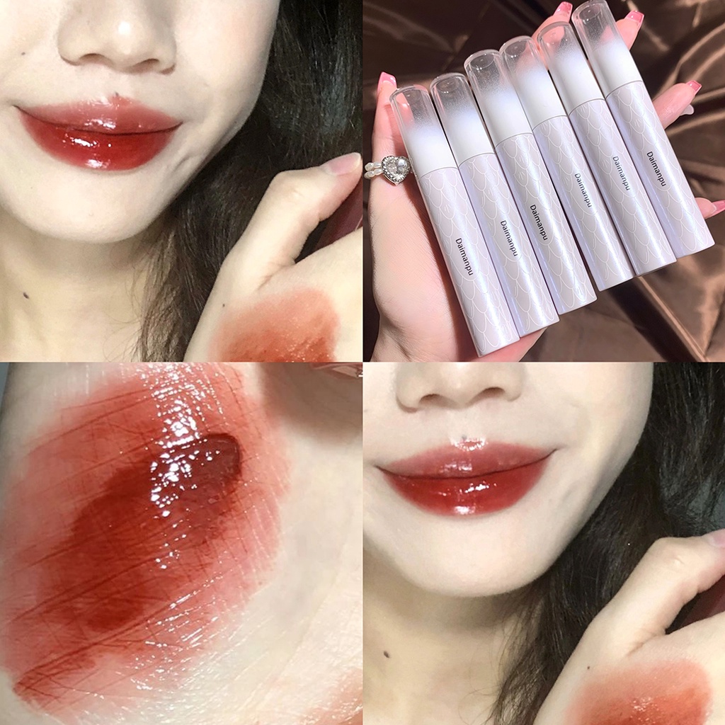 Son Bóng Daimanpu Dưỡng Ẩm Lâu Trôi Thiết Kế Vỏ Son Hình Đuôi Nàng Tiên Cá
