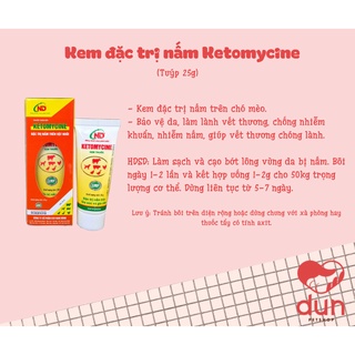 Kem đặc trị nấm cho chó mèo Ketomycine 25g
