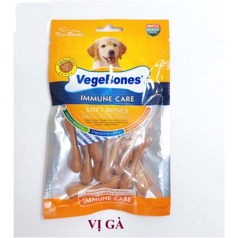 XƯƠNG THƯỞNG VEGABONE CHO CHÓ SIÊU NGON 60GR,xương gặm sạch răng chó mèo