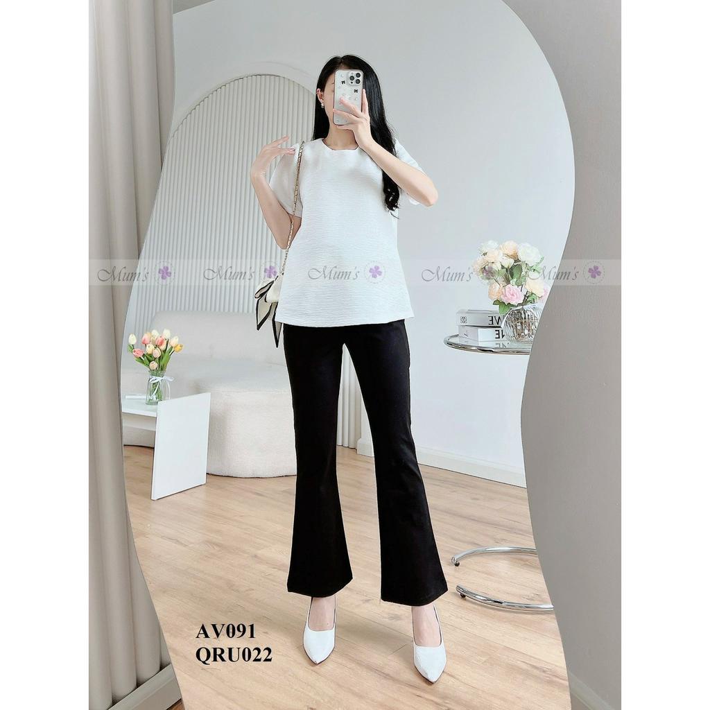 Quần bầu công sở thiết kế MUM'S SHOP  QRU022M-Quần dài loe