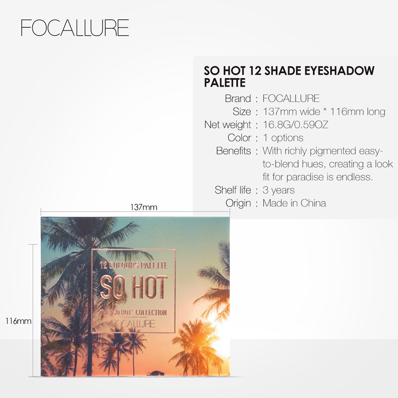 (Hàng Mới Về) Bảng Phấn Mắt Focallure Fa50 Màu Nude Lấp Lánh | BigBuy360 - bigbuy360.vn