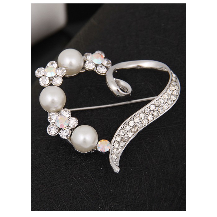 Cài áo thời trang hình tim đính đá cao cấp GC44