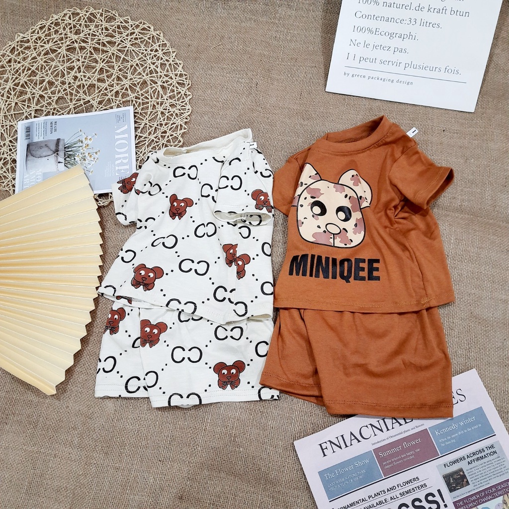 Đồ bộ bé trai và đồ bộ bé gái cho bé Từ 8 đên 19kg AM942 - Bộ quần áo trẻ em cộc tay TTR253