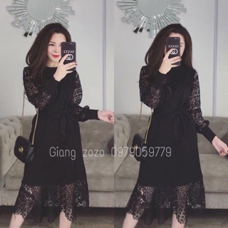 Đầm phối ren hàng bán shop