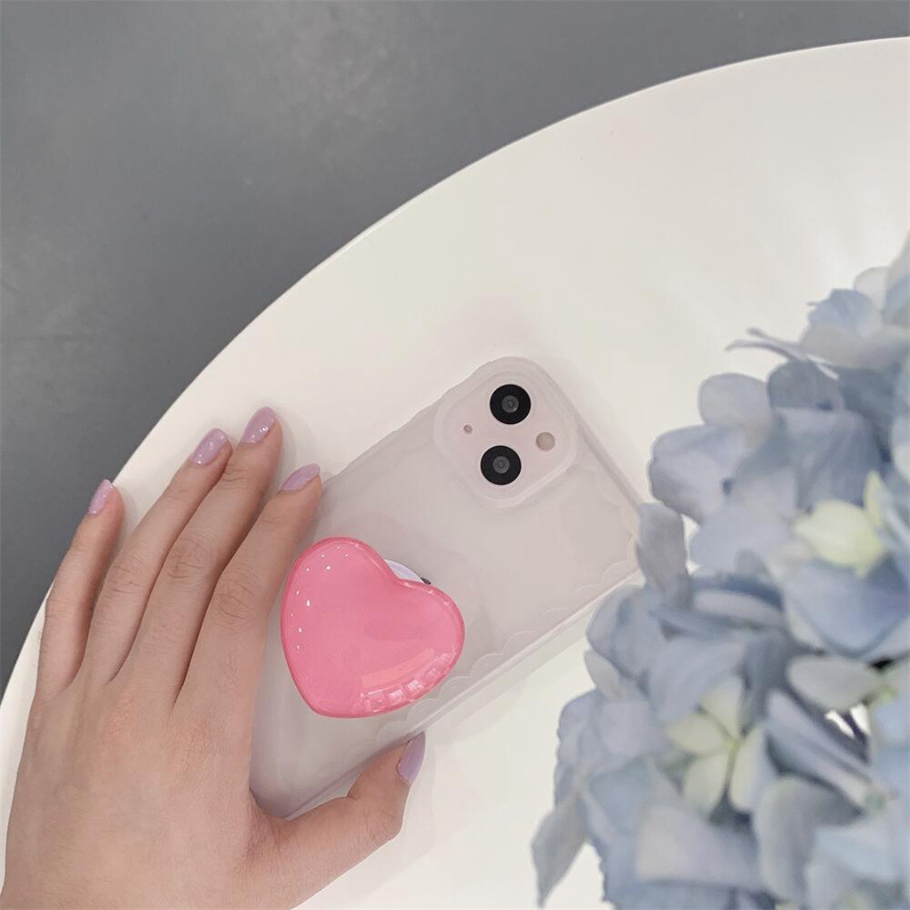 Giá Đỡ Điện Thoại / Máy Tính Bảng Bằng PC Trong Suốt Hình Trái Tim 3D