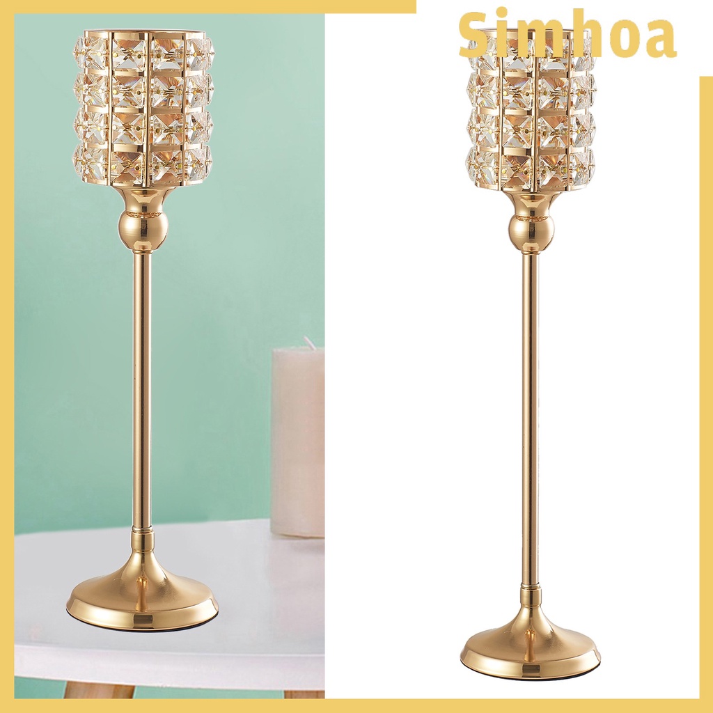 Giá đỡ nến trang trí pha lê phong cách sang trọng