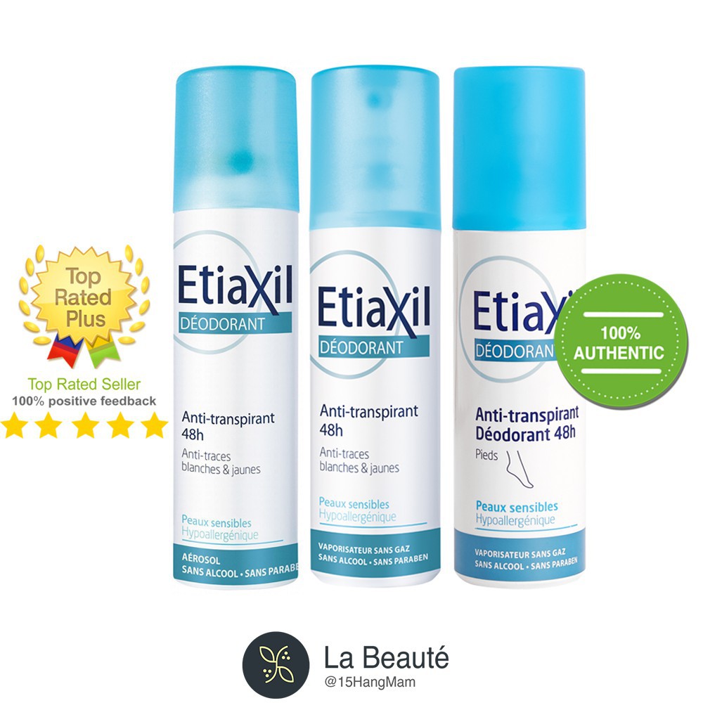 Xịt Etiaxil Deodorant Anti-Transpirant 48h - Xịt Khử Mùi Cho Cơ Thể [Nhiều Loại Dung Tích]