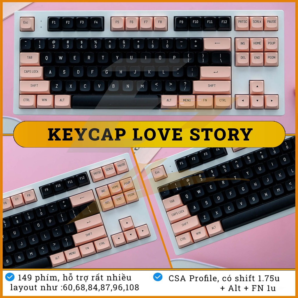Keycaps Tổng Hợp Profile CSA Chất Liệu PBT 149 Phím | EZPC