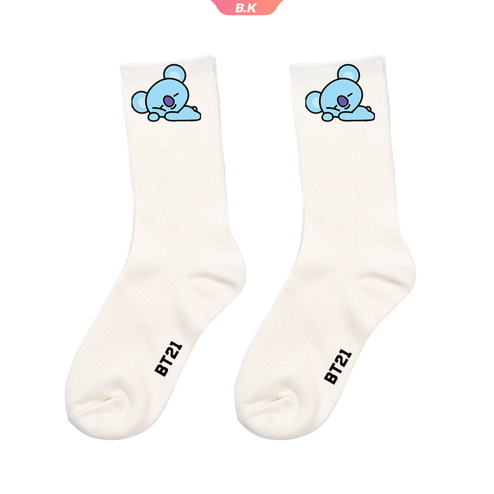 BTS BT21 Đôi Vớ Cotton In Hình Các Nhân Vật Bt21 Đáng Yêu