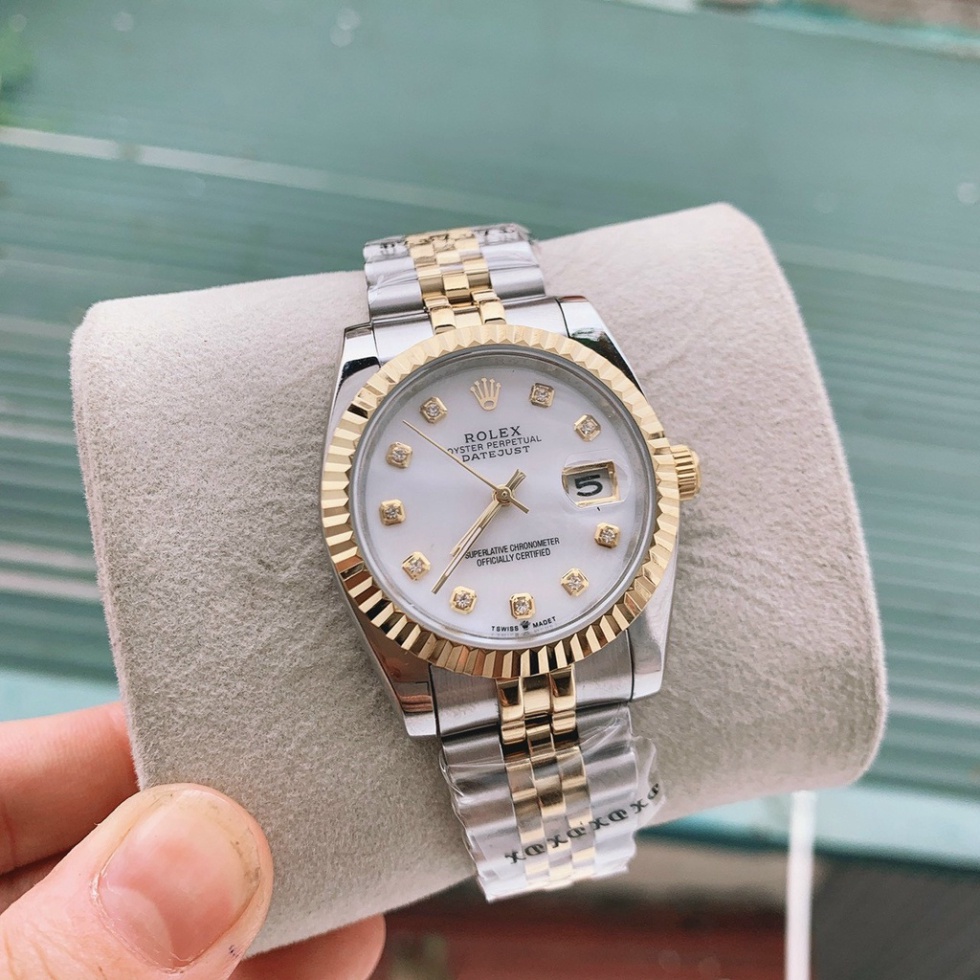 Đồng Hồ Nam RoLex DateJust Sapphire RA22A Mặt TRẮNG Máy cơ Automatic Nhật