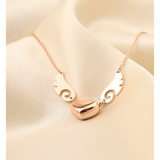 Dây chuyền titan đôi cánh thiên thần mạ vàng 14k