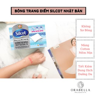 Hộp bông tẩy trang silcot, bông trang điểm số 1 nhật bản 82 miếng/hộp