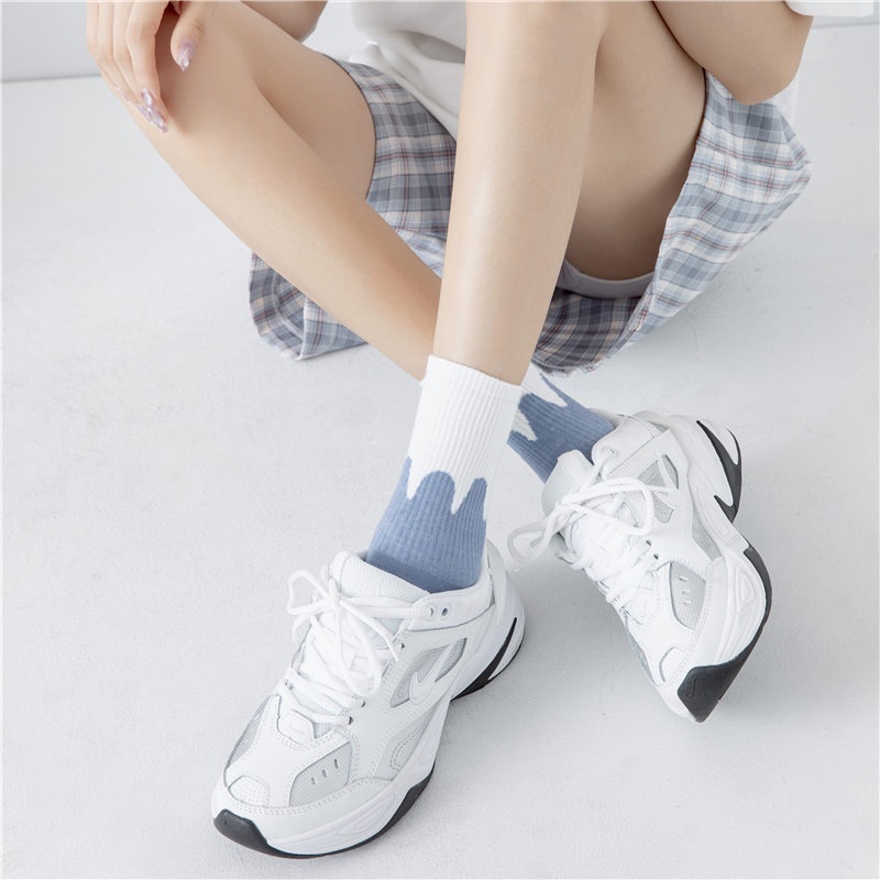 Tất cổ cao nam nữ vớ ống dài phong cách valentin ngọt ngào kiểu vintage Hàn Quốc phù hợp với nhiều lứa tuổi LUMINA TD024