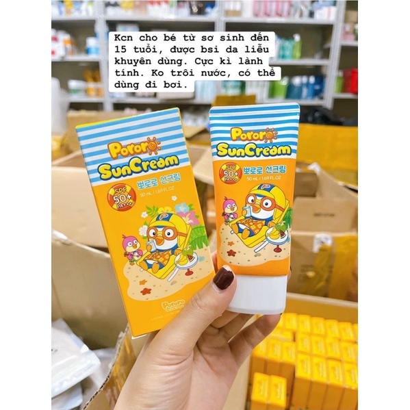 KEM CHỐNG NẮNG PORORO CHO BÉ TỪ HÀN QUỐC Sun cream 50ml Spf 50+