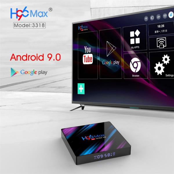 H96 Max RK3318 Android 9.0 Quad-Core HD TV Box Streaming Media Player