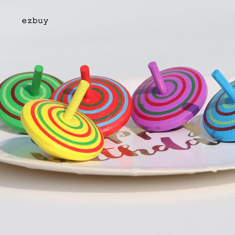 Con quay đồ chơi bằng gỗ nhiều màu sắc giúp giảm căng thẳng