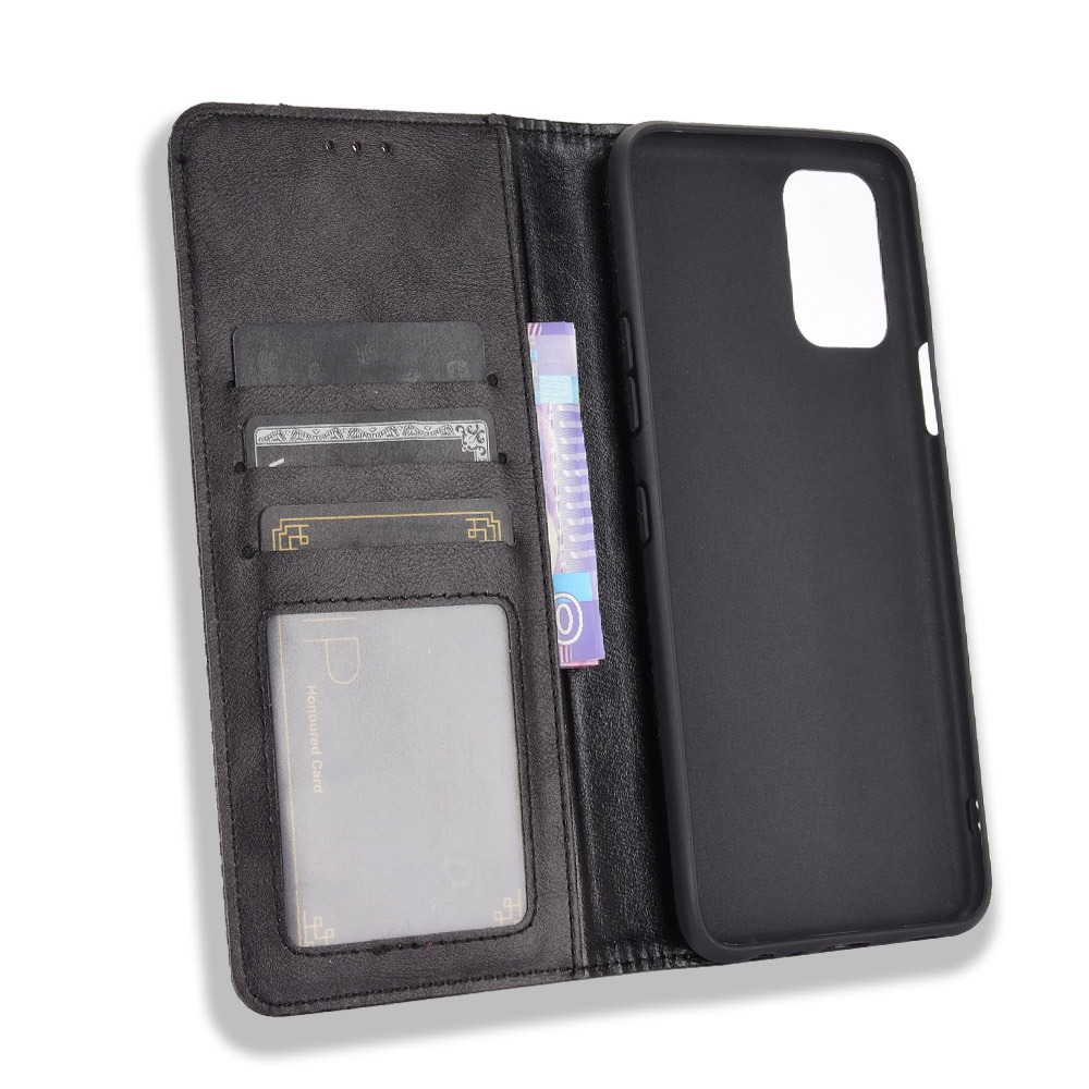 Bao da điện thoại PU kiểu ví thẻ gập từ tính có giá đỡ cổ điển cho LG K52 / Q52 / K62