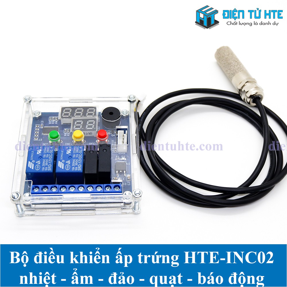 Mạch điều khiển ấp trứng nhiệt độ - độ âm - nhiều chức năng HTE-INC02 [HTE Quy Nhơn CN2]