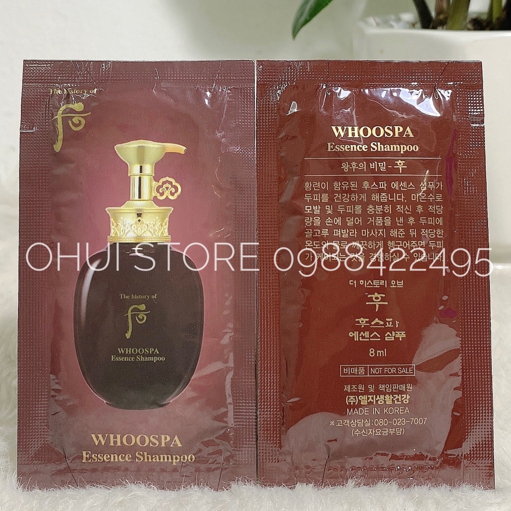 Gói dầu gội tinh chất đông y mượt tóc Whoo Spa Essence Shampoo 8ml