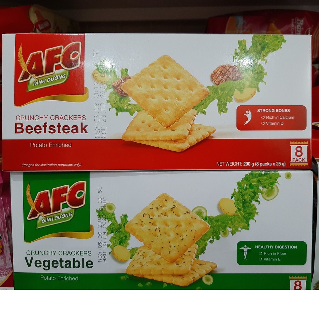Bánh Qui Mặn AFC 200g(8 Gói*25g) | BigBuy360 - bigbuy360.vn