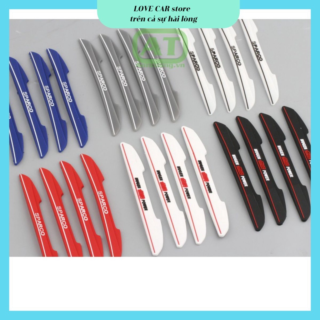 Bộ 4 miếng dán chống xước cánh cửa Sparco cho xe ô tô đủ các màu.