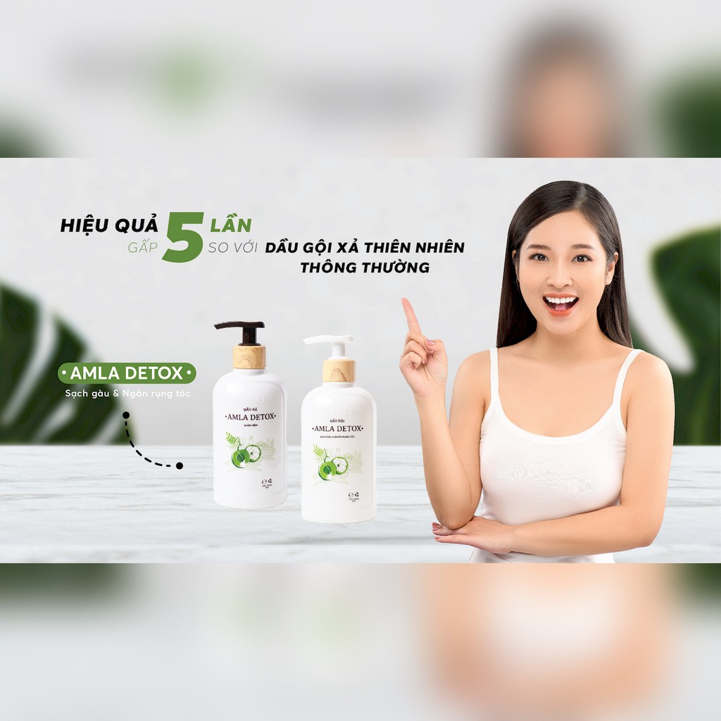 Dầu gội đầu Amla Detox Bí Quyết Sạch Gàu Ngăn Tóc Gãy Rụng