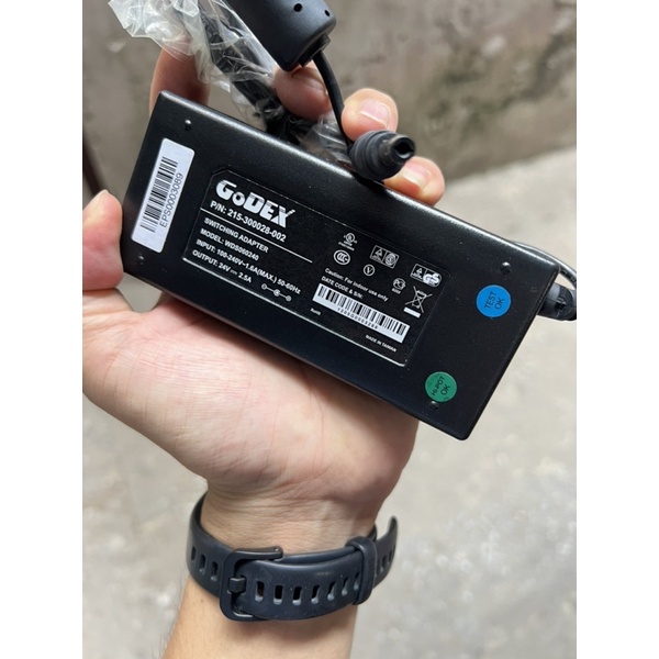 dây nguồn máy in tem nhãn godex 24v 2.5a