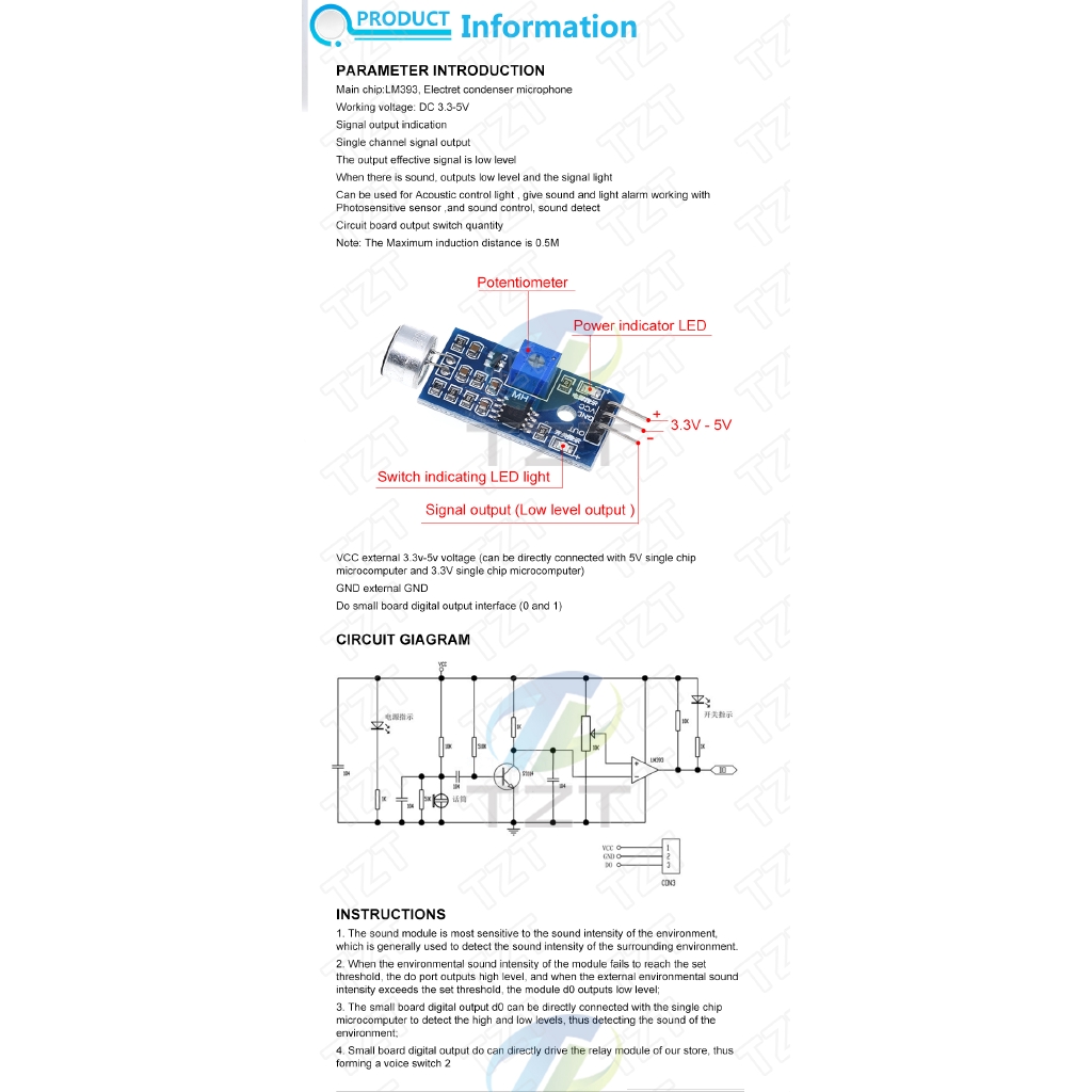 Mô đun cảm biến âm thanh thông minh 3pin chuyên dụng dành cho Arduino | BigBuy360 - bigbuy360.vn