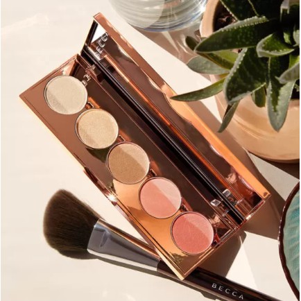 Becca - Bảng Phấn Má Hồng Và Highlight 5 Ô After Glow Sunset 5,9g