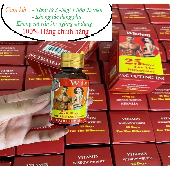𝐓𝐡𝐮𝐨̂́𝐜 𝐭𝐚̆𝐧𝐠 𝐜𝐚̂𝐧 𝐜𝐡𝐨 𝐧𝐠𝐮̛𝐨̛̀𝐢 𝐠𝐚̂̀𝐲 Wisdom Weight chính hãng [ hộp 25 viên ]