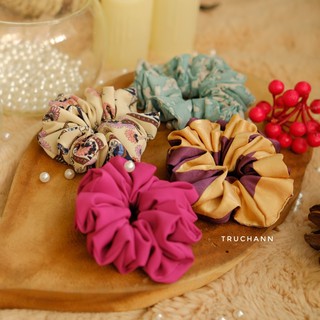 Cột tóc vải scrunchies caro mẫu đẹp ( ẢNH THẬT )