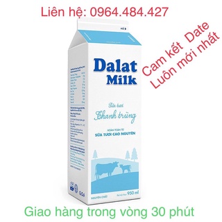 Sữa thanh trùng Đalatmilk không đường 950ml chỉ giao tphcm