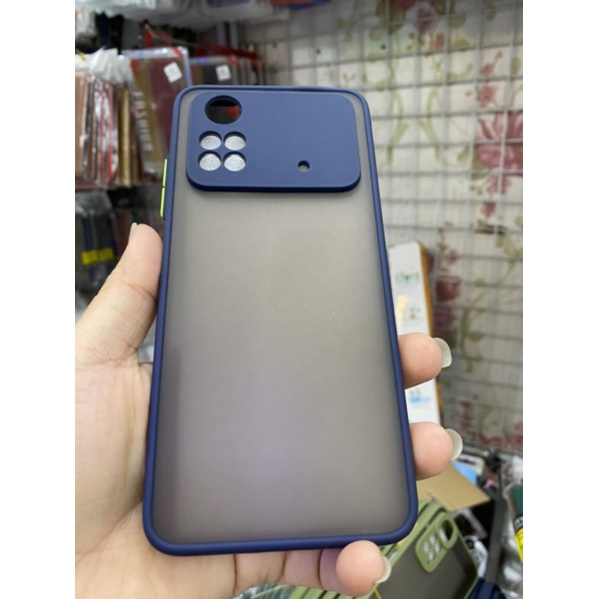 Ốp lưng Xiaomi Poco M4 Pro 4G viền dẻo màu lưng nhám mờ bảo vệ camera