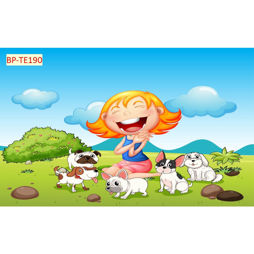 Tranh Dán Tường Phòng HOẠT HÌNH Hình Thủy Cung, Đại Dương, BỌT BIỂN, THẾ GIỚI MÀU HỒNG